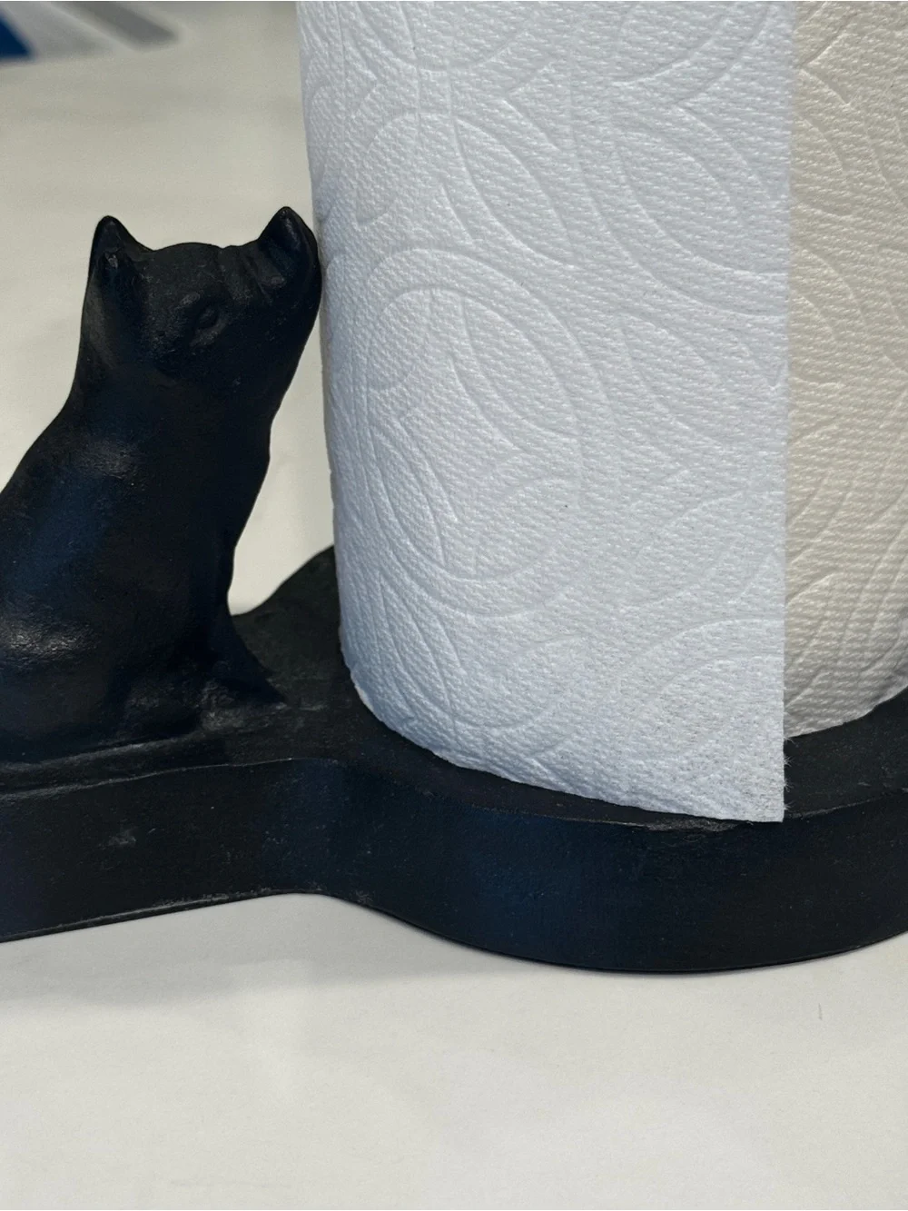 Pottery Barn Vintage Blacksmith Pig Paper Towel Holder